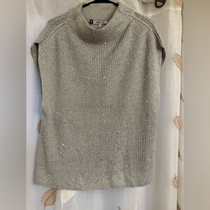 Jennifer Lopez Silver Turtleneck Sweater